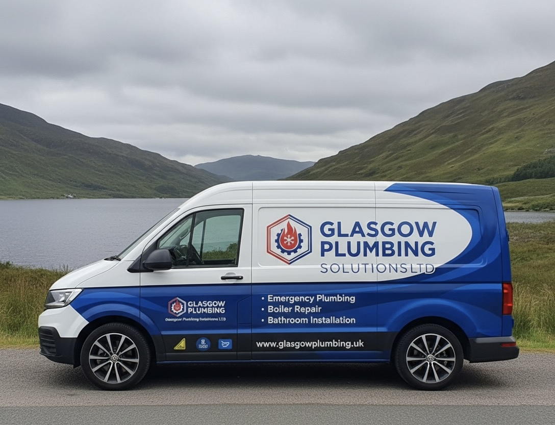 Glasgow Plumbing Solutions professional service van in scenic Glasgow location